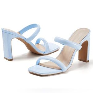 Amazon Coutgo Womens Square Open Toe Heeled Sandals